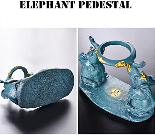 RORA Lazy Kungfu Glass Tea Set Semi Automatic Drip Rotating with Infuser Glass Teapot Set (Elephant Tea Set+6 cups) - Image 6