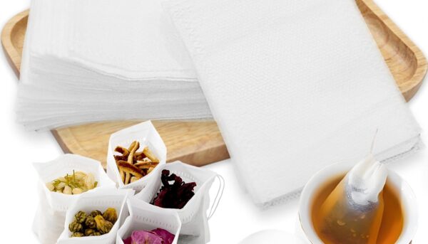 500 PCS Empty Tea Bags for Loose Leaf Tea Disposable Tea Bags Drawstring Tea Filter Bags for Coffee Spices and Herbs Tea Brewing Accessories(3.54 x 2.75 inch)