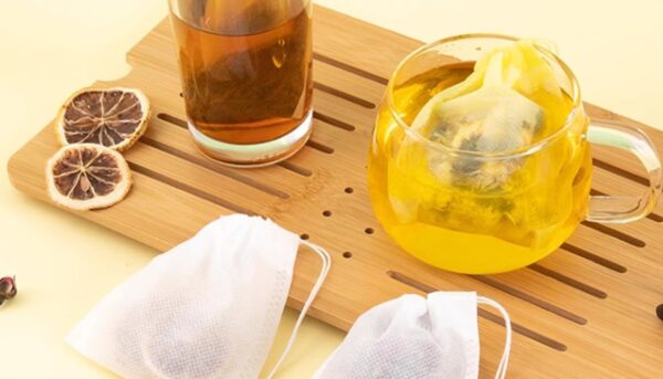 Alternative view of RONYOUNG 300PCS 4" x 4.7" Disposable Tea Filter Bags Tea infusers Empty Muslin Drawstring Seal Filter Tea Bags Drawstring Herb Loose Tea bag for Brew Tea Cold Brew Coffee