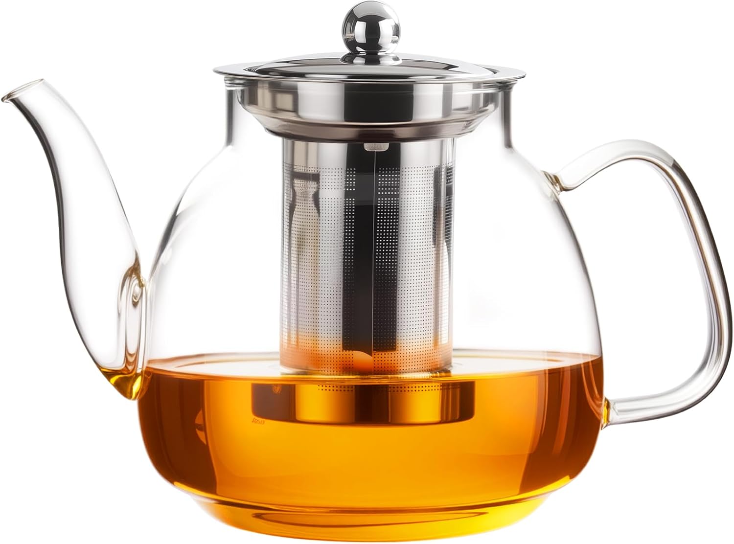 PARACITY Glass Teapot Stovetop 20 OZ/600ml, Tea pot with Removable 18/8 Stainless Steel Infuser, Borosilicate Clear Tea Kettle, Teapot Blooming and Loose Leaf Tea Maker Tea Brewer for Camping, Travel - Image 10