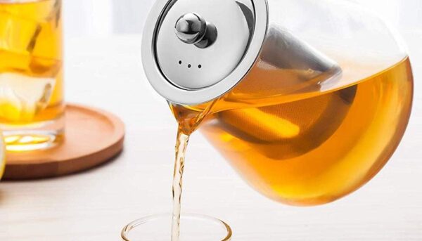 Alternative view of Glass Teapot with Infuser Tea Pot 32oz/43oz Tea Kettle Stovetop Safe Blooming and Loose Leaf Tea Maker Set (43oz/ 1300ml)