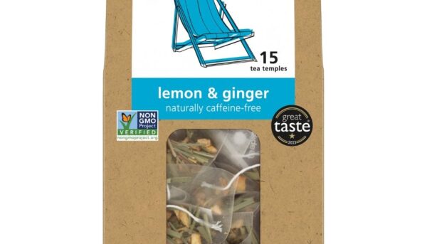 teapigs Lemon & Ginger Herbal Tea Bags Made With Whole Leaves (1 Pack of 15 Tea bags) (520)