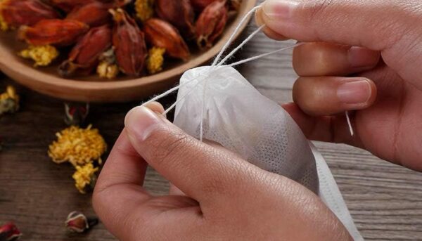 Alternative view of TamBee 100 Pack Disposable Tea Filter Bags Tea infusers 4" x 6" Empty Muslin Drawstring Seal Filter Tea Bags Drawstring Herb Loose Tea bag for Brew Tea Cold Brew Coffee（4" x 6" /10 x 15cm）