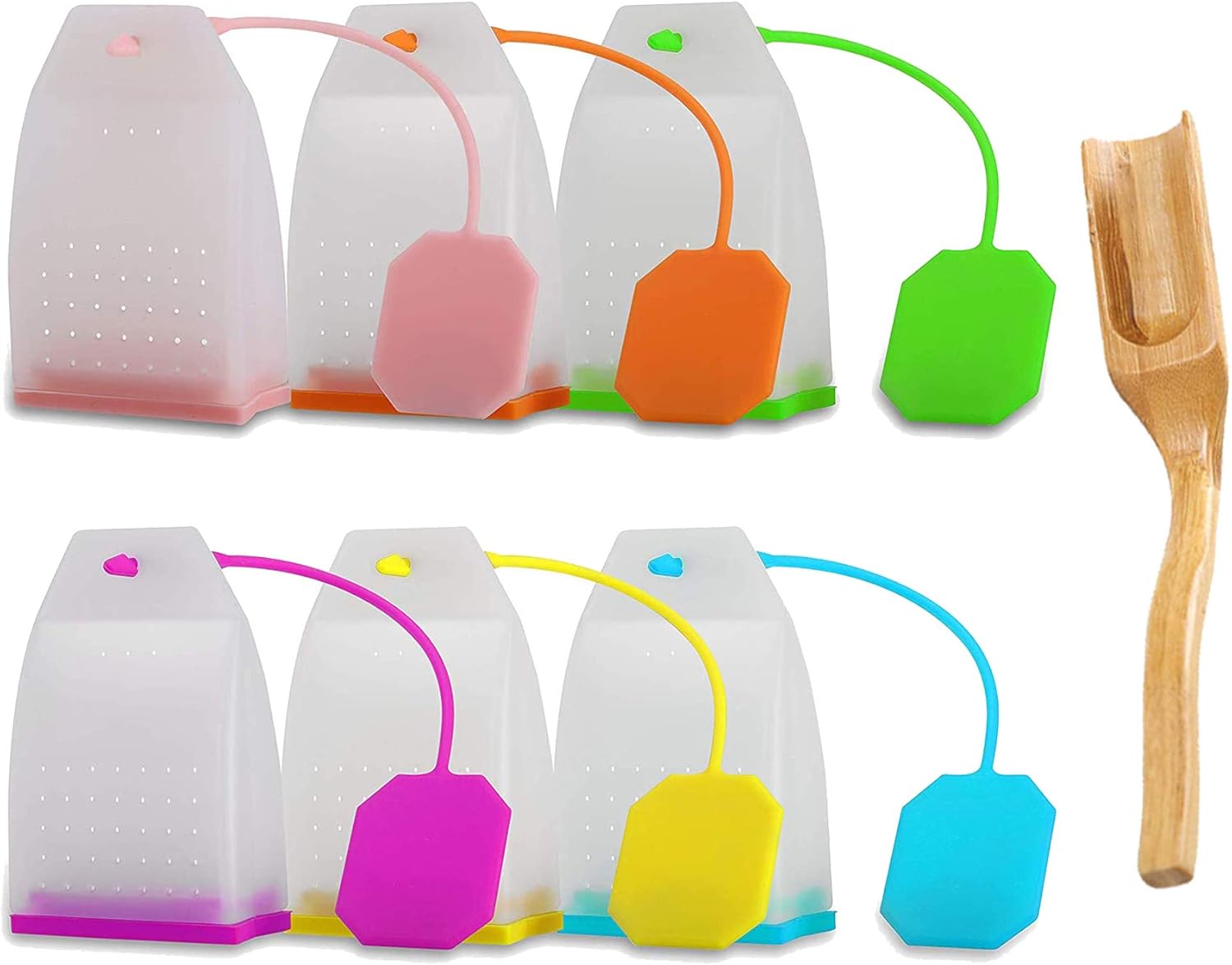 Silicone Tea Infuser, 4 Pack Loose Leaf Tea Filter Bags Strainer with Spoon - Image 8