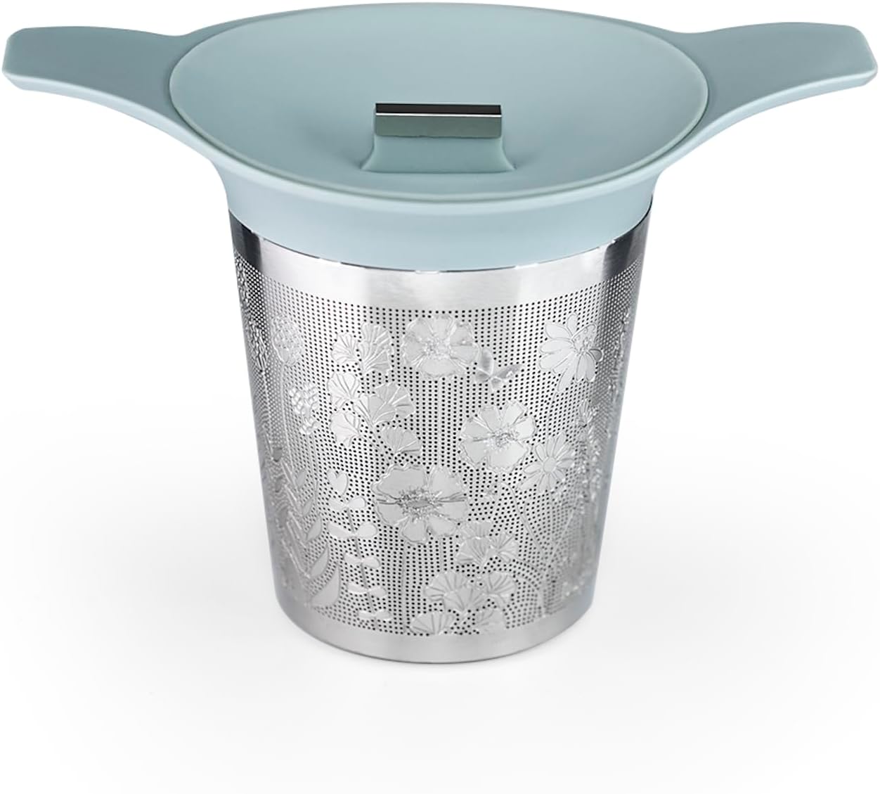 Luxury Tea Strainer Basket Gift Set - Gold Plated Infuser with Engraved Floral Motifs, Crystal Accent Chain for Loose Leaf Tea, Fine Mesh Filter & Ergonomic Handle - Image 11