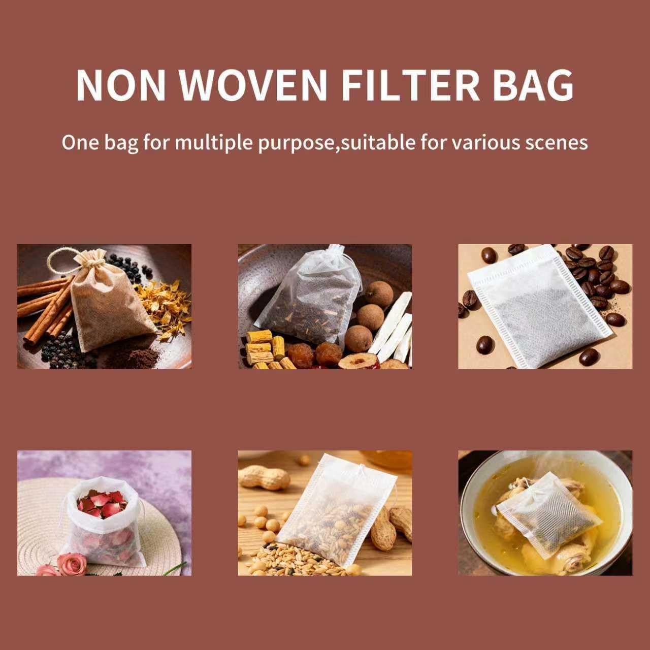 Disposable Tea Bags for Loose Leaf Tea Muslin Drawstring Tea Bags, 3x4 Inch Reusable Cloth Bags for Cooking, Tea Leaves, Spices, Soup Base Filtering - Image 6