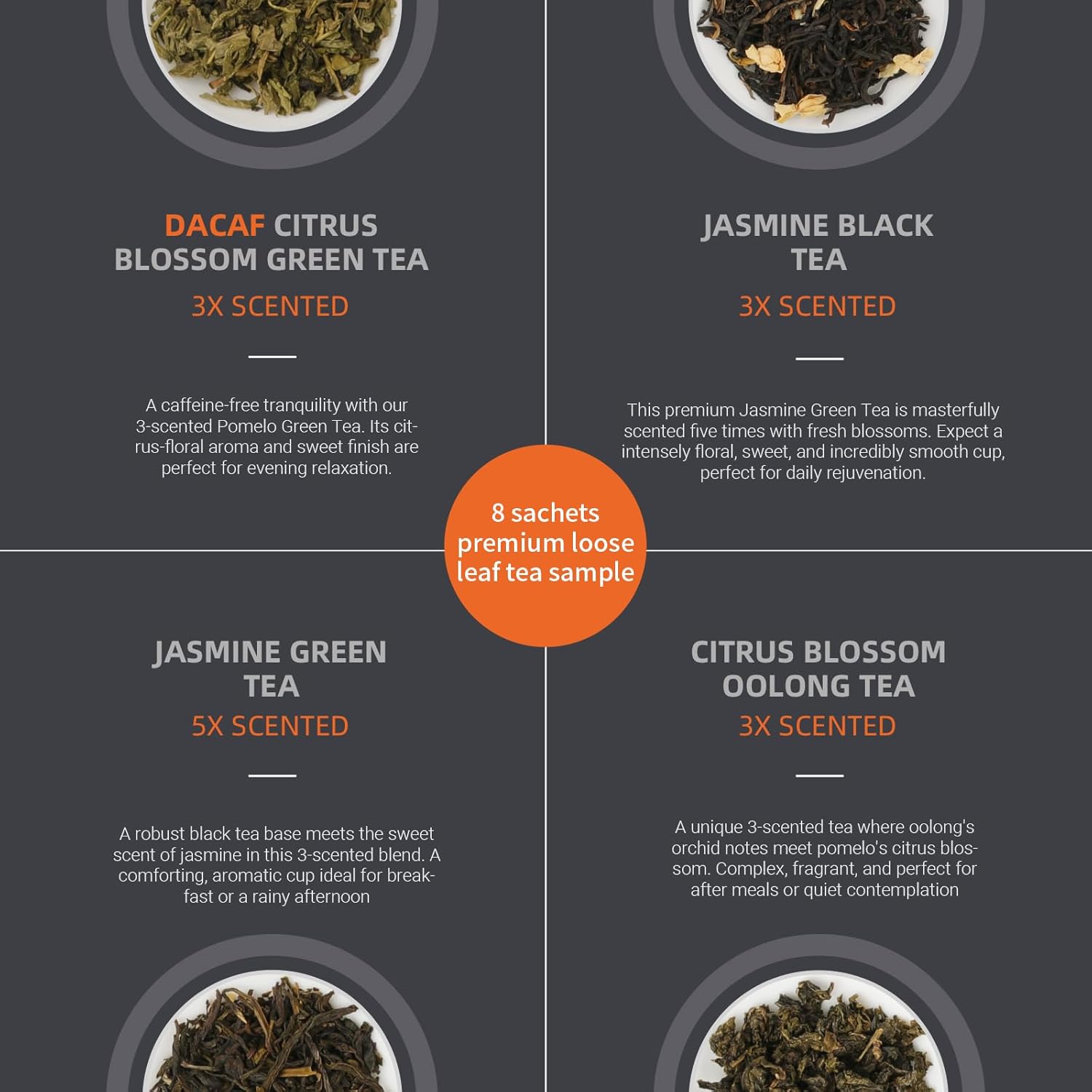 TETWIN Ceramic Teapot with Infuser, 25oz Blue Tea Pot with 8 Loose Leaf Tea Samplers Gift Set u2013 Small Teapot for Full Leave Tea, Elegant Nordic Design, Dishwasher Safe - Image 6