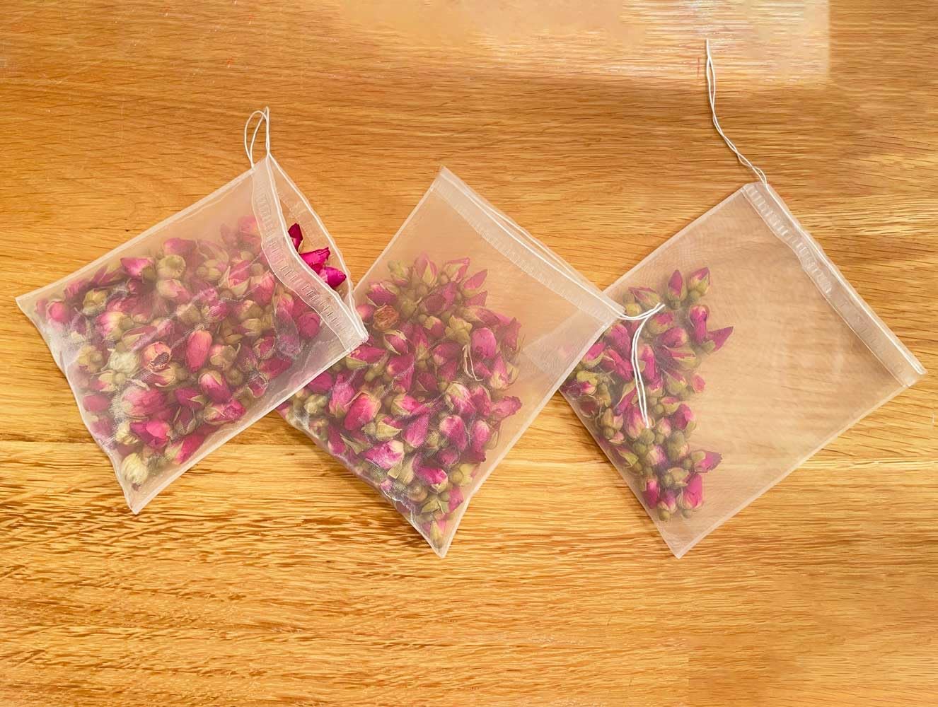 50 Pcs Tea Filter Bags Empty Mesh Tea Bags for Loose Leaf Tea Drawstring Seal Infuser Strainer Bags - Image 8