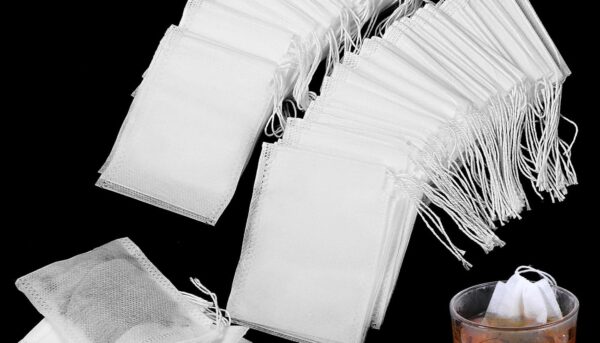 2000Pcs Disposable Tea Bags for Loose Leaf Tea, Filter Bags with Drawstring, Empty Coffee Sachets, Filter Infuser Strainers for Coffee, Spice