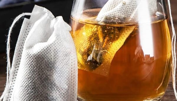 Tea Filter Bags, 100 Pack 3.54"W x 2.76"H Disposable Tea Bags with Drawstring for Brew Loose Leaf Tea Hot Tea Ice Tea Coffee Spice Herbs or Sachets Subpackage Storage