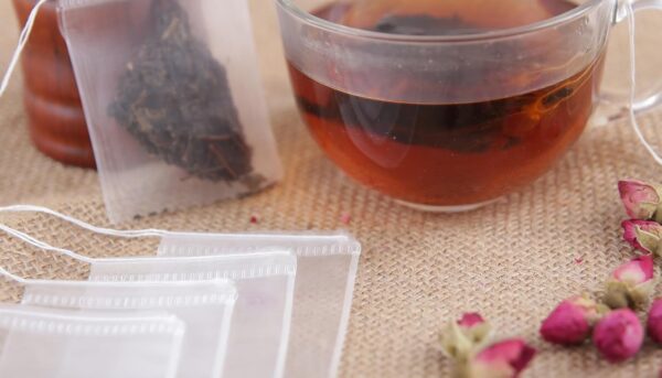 Alternative view of YICHEN 100pcs Tea Filter bags Disposable Empty Tea Bags with Drawstring for Loose Tea safe and clean Nylon material white Small Empty Tea Bags 3 x 2.4 inch.