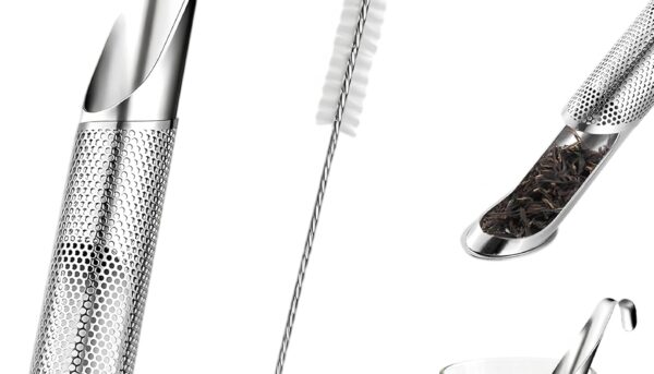 304 Stainless Steel Tea Infuser for Loose Leaf Tea Steeper,Tea Strainer,Food-Grade Fine Mesh Tea Diffuser Set w/Cleaning Brush for Single-Cup Brewing;Sifter for Flour,Matcha,Coffee,Spices,Seasonings