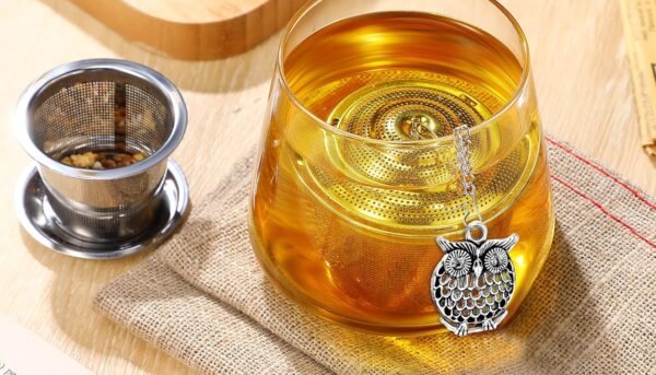 Alternative view of 3 Sets Tea Infusers Steeper for Loose Leaf Tea Holder Stainless Steel Tea Ball Mesh Strainer Filters with Drip Trays and Pendant(Insects Style)