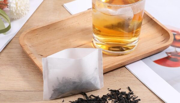 Alternative view of 100 Pcs Disposable Tea Bags for Loose Leaf Tea, Disposable Tea-Filter Bag Fillable Empty Loose-Tea Sachet Bag Spice Bags for Cooking 2.36 x 3.15 Inch