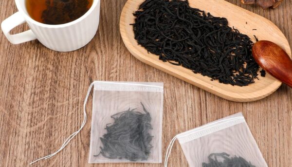 Alternative view of 100 PCS Tea Bags for Loose Leaf Tea Tea Filter Bags Disposable Tea Bags Mesh Small Drawstring Empty Tea Bags for Coffee, Spice Sachet, Bath Cooking 3.54×2.75 Inch