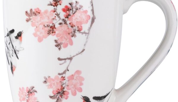 AmorArc Porcelain Tea Mug with Infuser and Lid, 18 Oz Tea Cup with Handle for Loose Leaf Tea, Gift for Tea Lovers of Men and Women