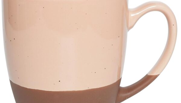 Bosmarlin Ceramic Tea Cup with Infuser and Lid, 16 Oz, Steeping Tea Mug with Strainer, Dishwasher and Microwave Safe (Light Pink)