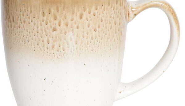 Bosmarlin Ceramic Tea Cup with Infuser and Lid, 16 Oz, 4 Color to Choose Dishwasher and Microwave Safe, Gradient Color Glaze, Steeping Tea Mug with Strainer (Brown)