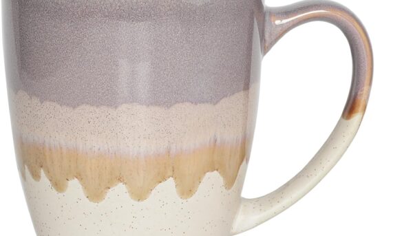 Bosmarlin Ceramic Tea Cup with Infuser and Lid, 13.5 Oz, 5 Colors to Choose, Dishwasher and Microwave Safe, Steeping Tea Mug with Strainer, Reactive Glaze (Purple)