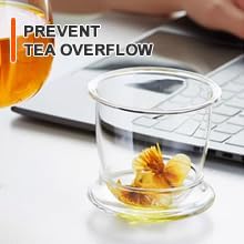 Dinana Large Tea Cup/Mug with Infuser and Lid, Borosilicate Glass Mugs for Loose Leaf Tea, Great Loose Tea-leaf Brewing System, 500ml (17oz) - Image 7