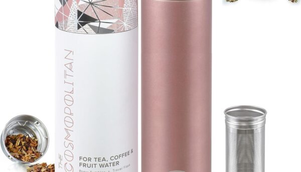 Teabloom - The ORIGINAL All-Brew Travel Tumbler & Thermos | OPRAHu2019s Favorite | 16oz/480ml Stainless Steel Insulated Water Bottle/Tea Flask/Cold Brew Coffee Mug