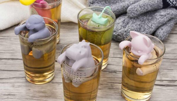 Alternative view of Tea Infuser for Loose Leaf Tea - Par-Tea Pack Silicone Strainer Animals, A Fun and Ideal Gift for Tea Lovers, Friends, and Family, 5-Pack Loose Leaf Steeper Set in Soft Multi-Color Designs